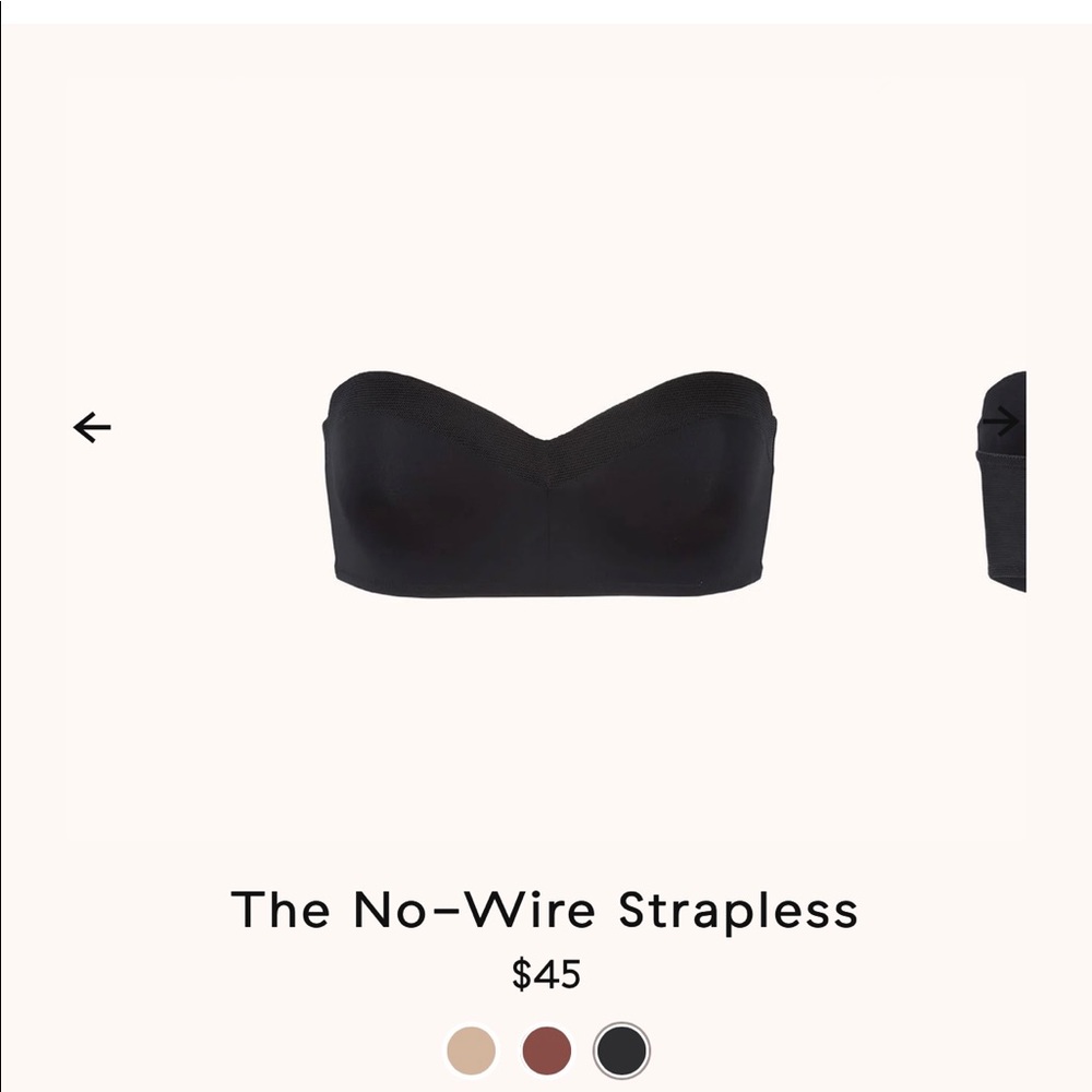 Black Lively strapless bra in 36B.